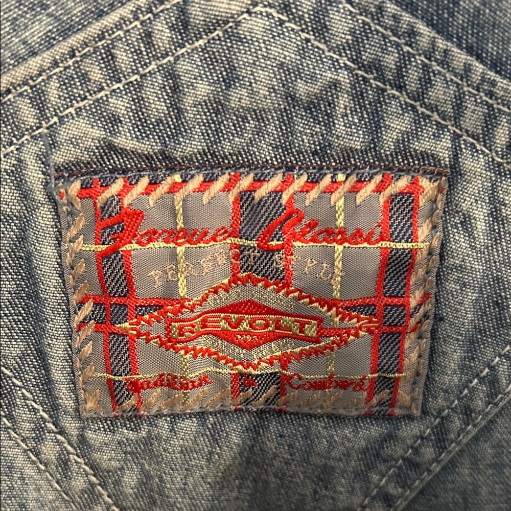 Stylish Denim Overalls with Rainbow Detail - Picture 4 of 9